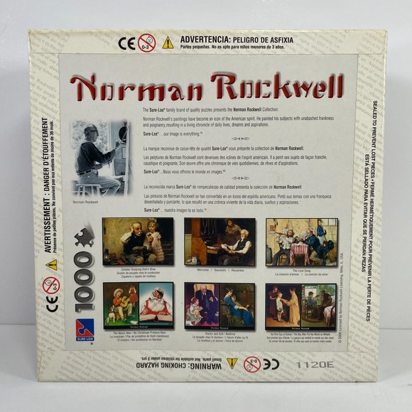 Norman Rockwell Doctor and Doll/Bedtime 1000 Piece Puzzle NIB - Picture 2 of 7